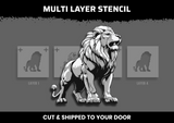 Easy Greyscale Lion Multi Layer Stencil