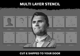 Charlie Kirk Multi Layer Stencil