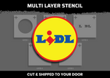 Yellow Circle Logo Multi Layer Stencil