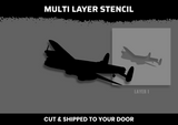 Plane Aircraft Silhouette Multi Layer Stencil