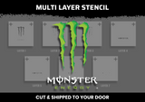 Monster Energy Logo Multi Layer Stencil