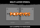 Popeyes Logo Multi Layer Stencil