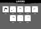 Dolphin Stencil Files - Digital Download