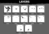 Minecraft Dave Multi Layer Stencil