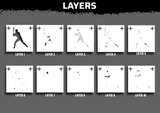Ryne Sandburg Stencil Files - Digital Download