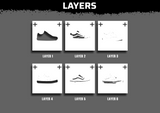 Shoe Multi Layer Stencil