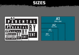 Parental Advisory Multi Layer Stencil