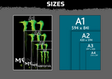 Monster Energy Logo Multi Layer Stencil