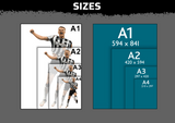 Newcastle Player Multi Layer Stencil
