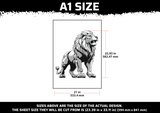 Easy Greyscale Lion Multi Layer Stencil