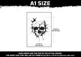 Skull 2 Multi Layer Stencil