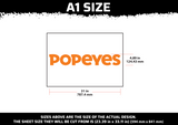 Popeyes Logo Multi Layer Stencil