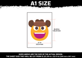 Cowboy Hat Emoji Multi Layer Stencil