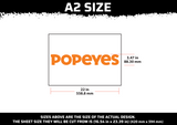 Popeyes Logo Multi Layer Stencil