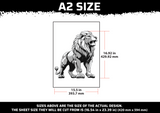 Easy Greyscale Lion Multi Layer Stencil
