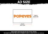 Popeyes Logo Multi Layer Stencil
