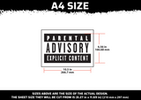 Parental Advisory Multi Layer Stencil