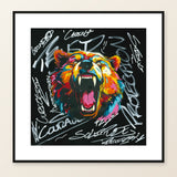 Bear With Me — 50 × 50 cm framed print mockup.