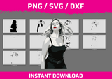 Beautiful Woman Portrait digital stencil files — instant download