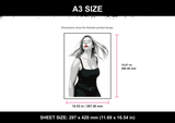 Beautiful Woman Portrait stencil - A3