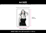 Beautiful Woman Portrait stencil - A4
