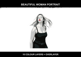 Beautiful Woman Portrait stencil - 2