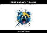 Blue and Gold Panda 2