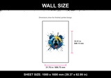 Blue and Gold Panda Wall Size