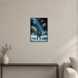 Cap’s World — 29.7 × 42 cm framed print in a room.