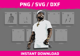 50 Cent Stencil Files - Digital Download