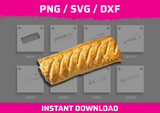 Sausage Roll Stencil Files - Digital Download