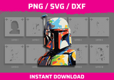 Boba Fett Stencil Files - Digital Download