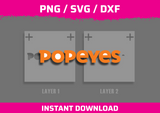 Popeyes Logo Stencil Files - Digital Download