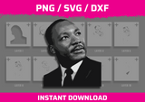 Martin Luther King Stencil Files - Digital Download