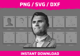 Charlie Kirk Stencil Files - Digital Download