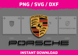 Porsche Logo Stencil Files - Digital Download