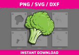 Broccoli Stencil Files - Digital Download