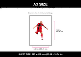 Haaland A3 — 15 layer stencil