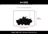 Jackal Vehicle Silhouette A4