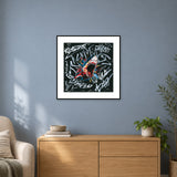 Jawsome — 50 × 50 cm framed print in a room.