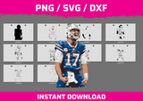 Josh Allen instant download PNG SVG DXF