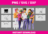 K-pop Demon Hunters Boys instant download PNG SVG DXF