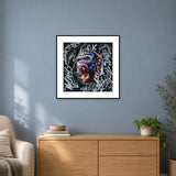 Kong-You — 50 × 50 cm framed print in a room.