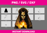 La Catrina instant download PNG SVG DXF