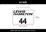 Lewis Hamilton 44 Wordmark A2