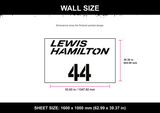 Lewis Hamilton 44 Wordmark Wall Size