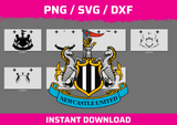Newcastle United Logo instant download PNG SVG DXF