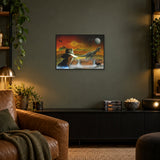One Last Roar — A3 framed print in a room.
