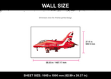 Red Arrows Plane Wall Size