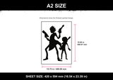 Rick and Morty Silhouette A2